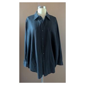 Black Long Sleeve Rustic Blouse